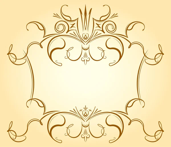 Вінтажна декоративна квіткова рамка — стоковий вектор