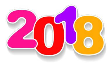 Mutlu yeni yıl 2018 arka plan