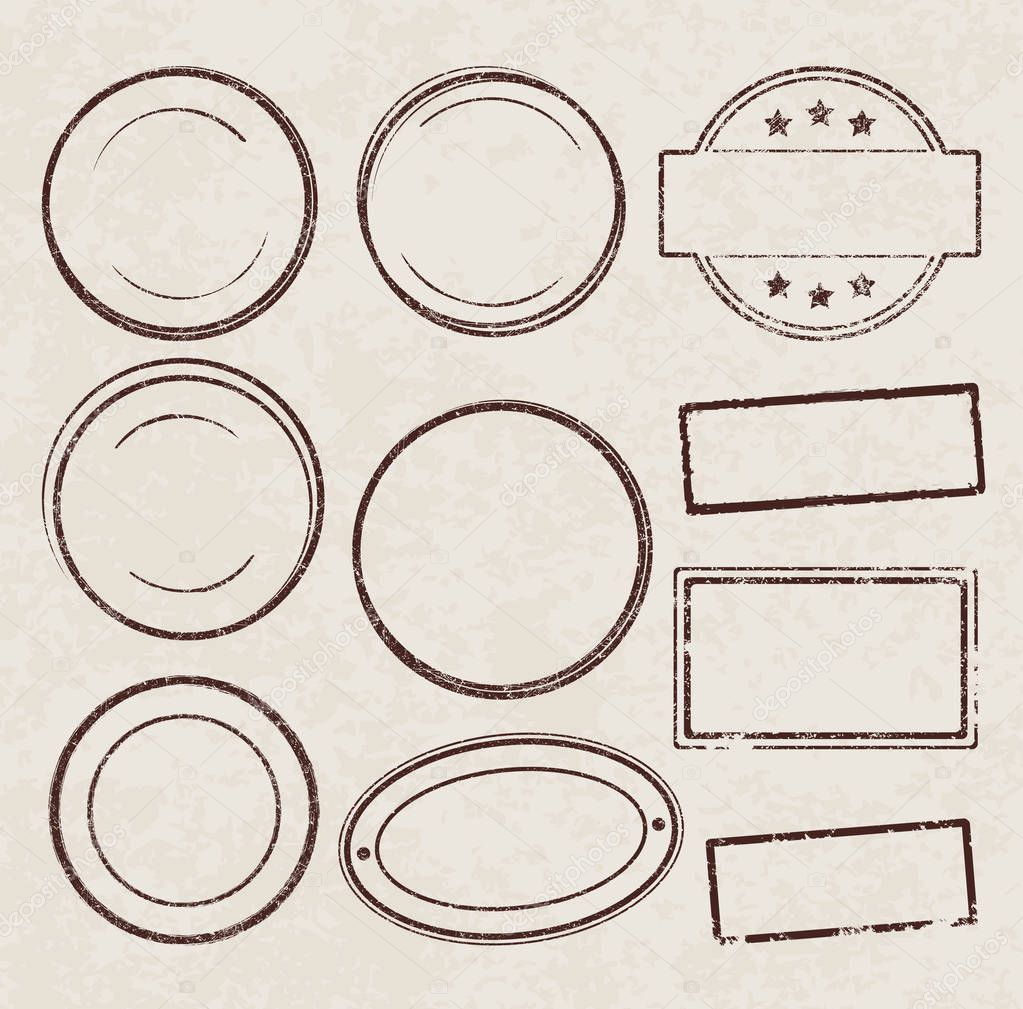 Set of grunge rubber stamps