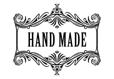 El yapımı açıklamalı oyma stil çerçevesi