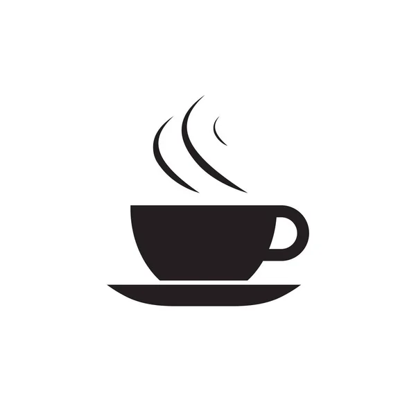 Vector Met Platte Voor Illustratie Koffie Thee Beker Pictogram — Stockvector