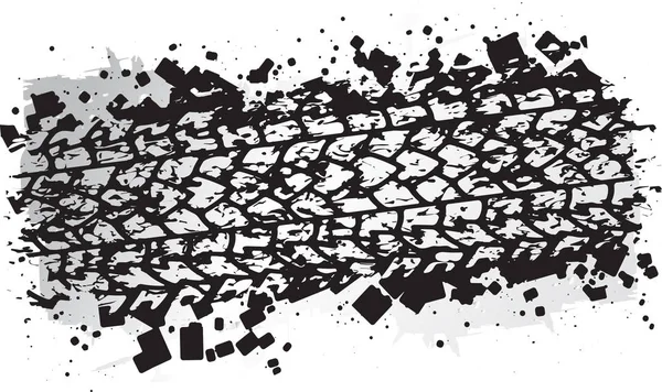 トレイル グランジ スタイルでタイヤの跡のベクトル イラスト デザイン — ストックベクタ
