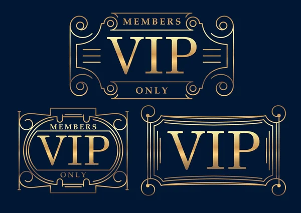 Diseño Ilustración Vectorial Oro Rico Decorado Tarjeta Vip Sobre Fondo — Archivo Imágenes Vectoriales