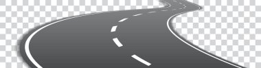  Saydam arka plan üzerinde izole yol. 