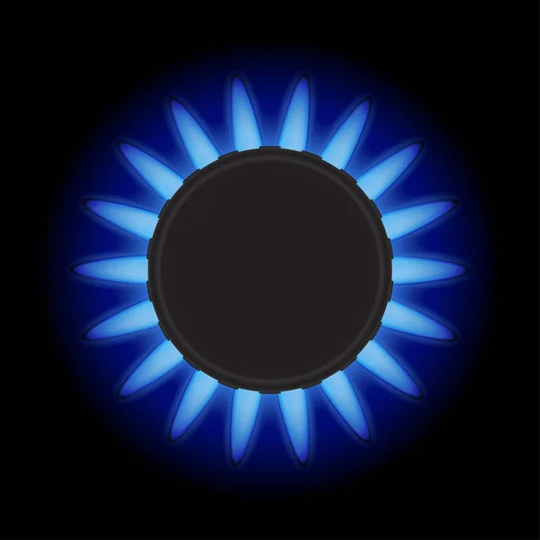 Brûleur de gaz à flamme bleue — Image vectorielle