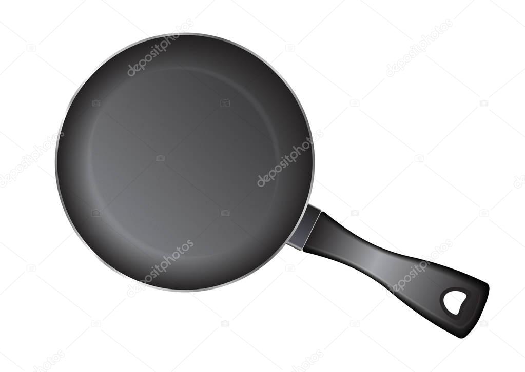 realistic empty frying pan