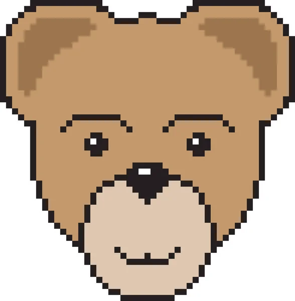 Bear Head Pixel Art Style Vector Illustration Game Design — Stock Vector