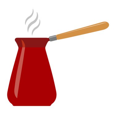 Kızıl Kahve turk. Renkli vektör çizim tasarımınız için.