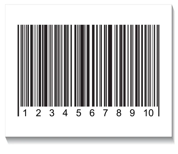 Barcode Label Met Schaduw Voor Ontwerp — Stockvector