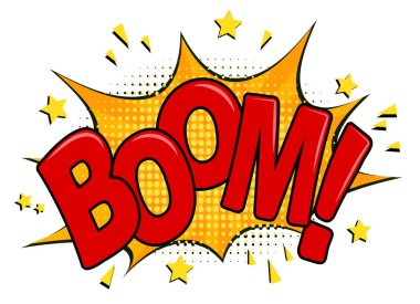COMIC BOOM! Speech Bubble, Comic Book Explosion, Cartoon