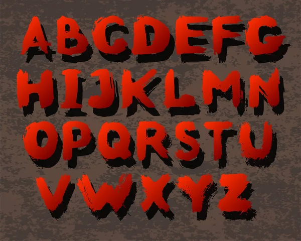 Grungy Alphabet Vector Illustratie — Stockvector