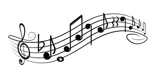 Notas Música Clef Personal Música Elemento Decorativo Para Diseño — Vector de stock