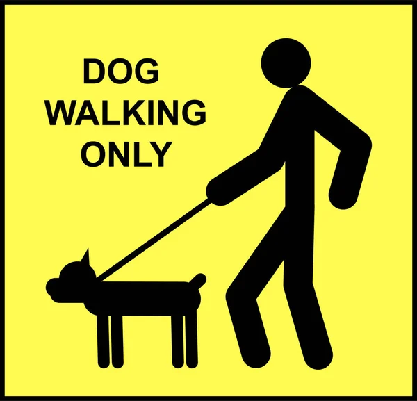 Coronavirus Covid Virus Segno Sociale Dog Walking Only Romanzo Coronavirus — Vettoriale Stock