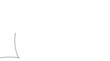 Dekoratif çiçek. Metnin için sürekli tek bir çizim stili, ilerici animasyon, el çizimi çiçek. Siyah ve beyaz, çizgi sanatı, karalama tarzı.