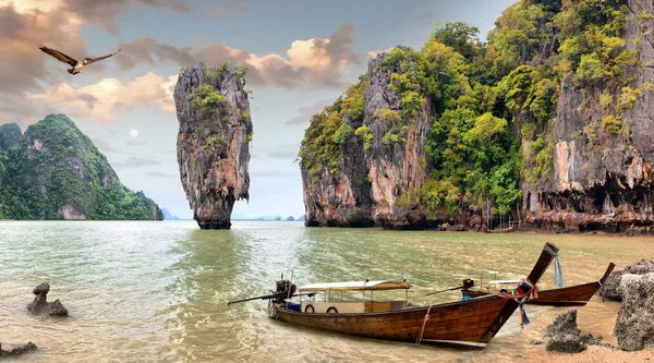 Остров Джеймса Бонда, Пханг Нга, Таиланд Лицензионные Стоковые Фото