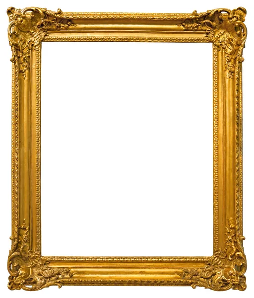 Cadre photo en or. Isolé sur fond blanc Photos De Stock Libres De Droits