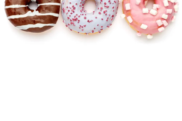 Donuts isolated on white — Stock Photo, Image