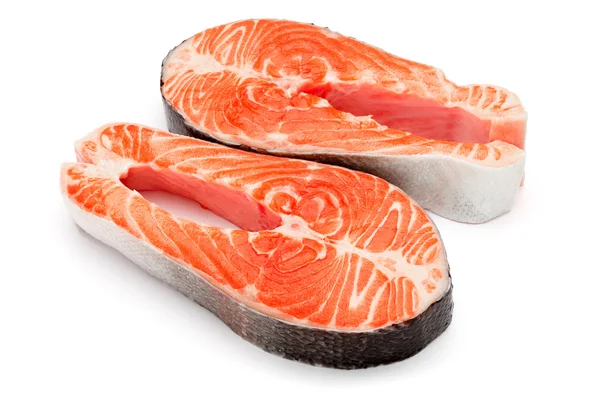 Fresh Raw Salmon Red Fish Steak — Stock Photo, Image