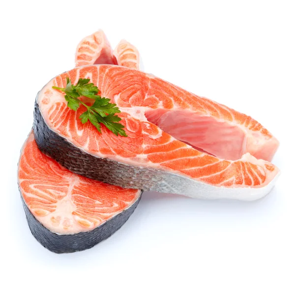 Fresh Raw Salmon Red Fish Steak — Stock Photo, Image