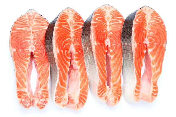 Fresh Raw Salmon Red Fish Steak — Stock Photo, Image