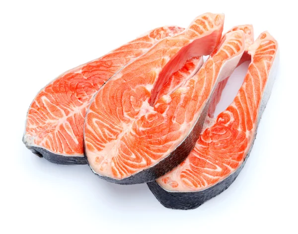 Fresh Raw Salmon Red Fish Steak — Stock Photo, Image