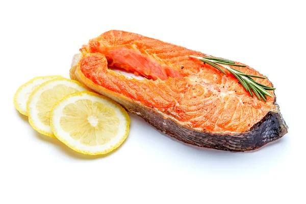 Bistecca di salmone arrosto croccante — Foto Stock