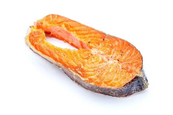 Crispy roasted salmon steak — Stock Photo, Image