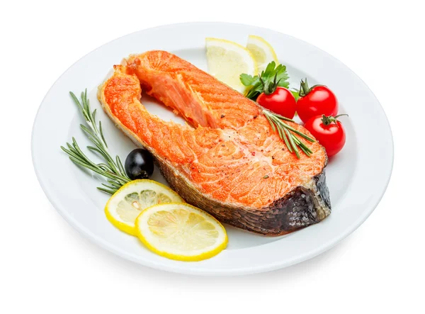 Filete crujiente de salmón asado —  Fotos de Stock