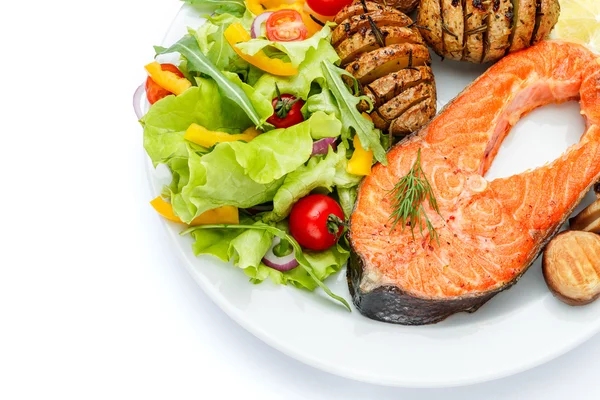 Filete crujiente de salmón asado — Foto de Stock