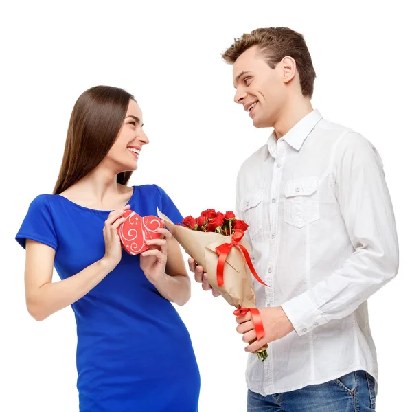 Pareja feliz el día de San Valentín — Foto de Stock