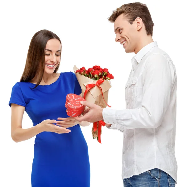 Szczęśliwa para na Walentynki — Zdjęcie stockowe