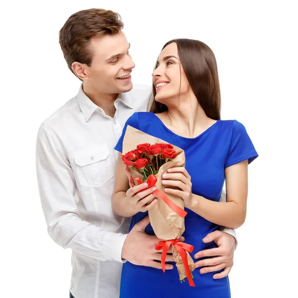 Glückliches Paar am Valentinstag — Stockfoto