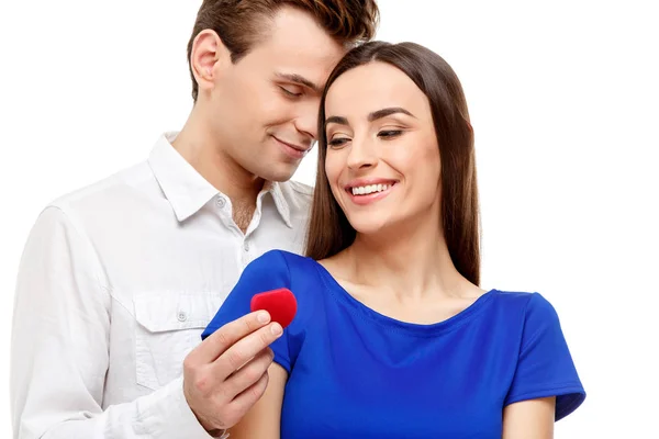 Happy couple on Valentines day — Stock Photo, Image