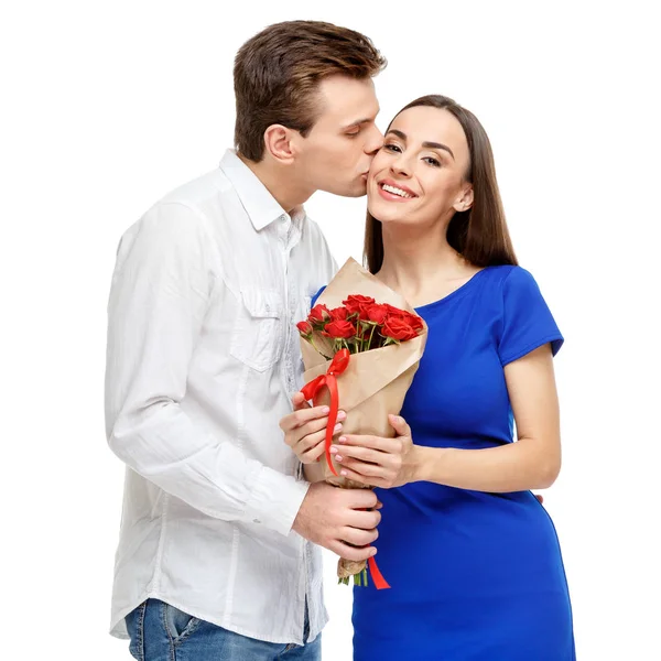 Casal feliz no dia dos namorados — Fotografia de Stock