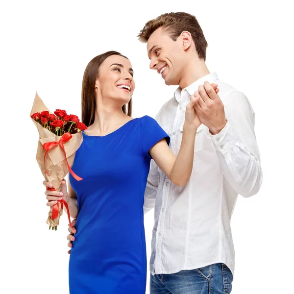 Coppia felice a San Valentino — Foto Stock