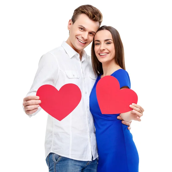 Glückliches Paar am Valentinstag — Stockfoto