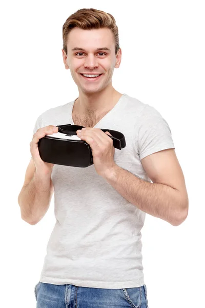 Man met VR-bril — Stockfoto