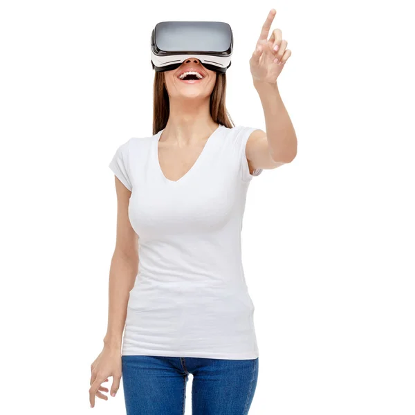 Vrouw met VR-bril — Stockfoto