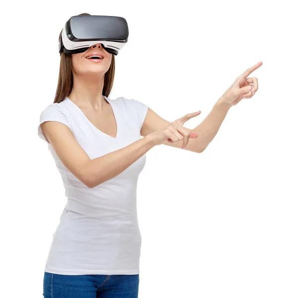 Vrouw met VR-bril — Stockfoto