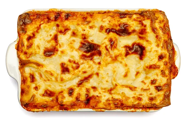 Lasagne in bakken schotel — Stockfoto