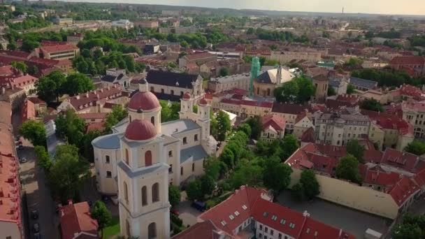 Vilnius gamla stan video — Stockvideo