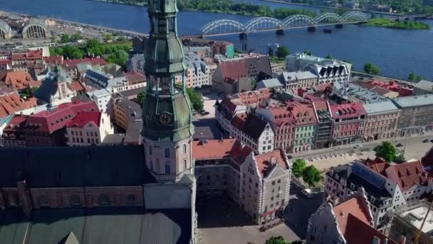 Riga old town video — Stock Video