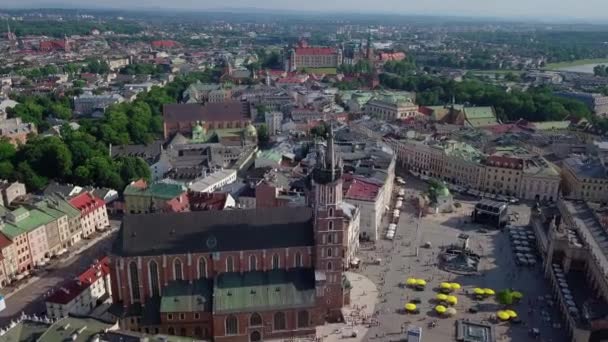 Cracow gamla stan video — Stockvideo