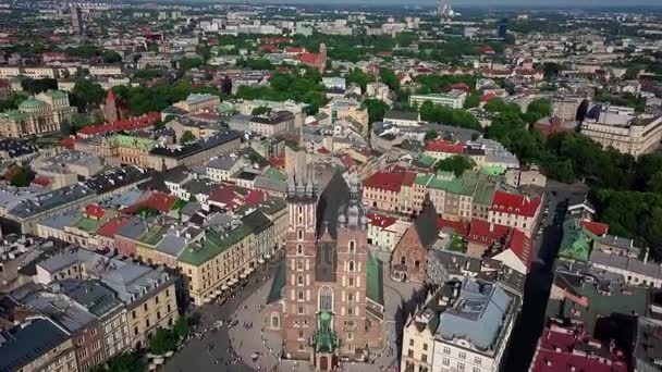 Cracow old town video — Stock Video