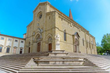 Catholic cathedral in the city of Arezzo Italy clipart