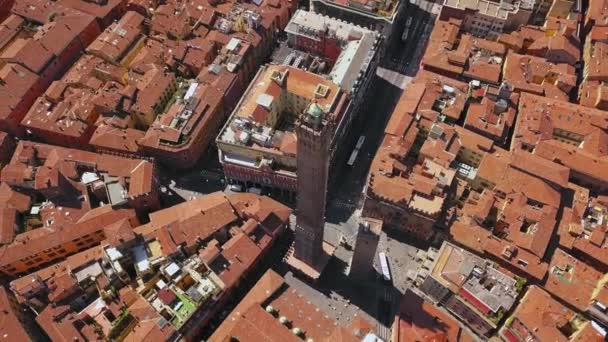 Bologna Italy aerial view — Stock Video