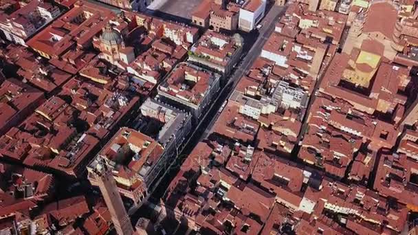 Bologna Italy aerial view — Stock Video
