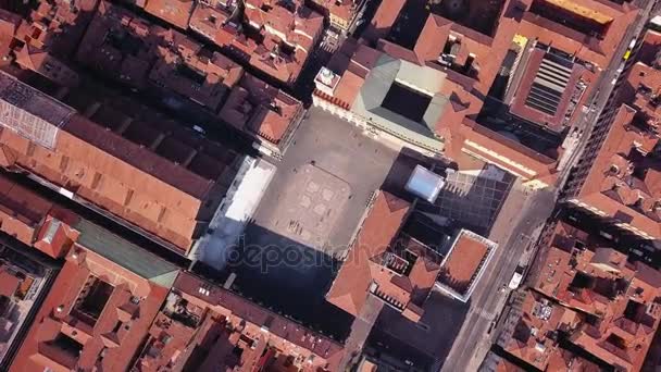 Bologna Italy aerial view — Stock Video