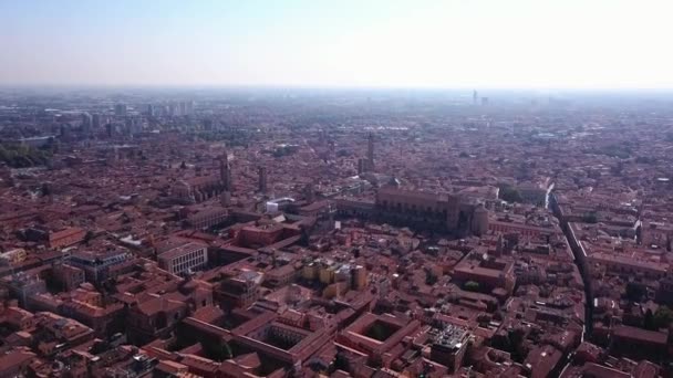 Luchtfoto van Bologna Italië — Stockvideo