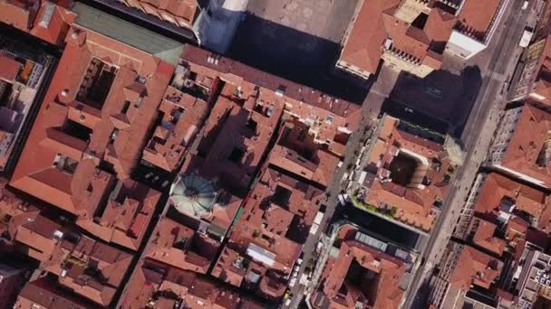 Bologna Italy aerial view — Stock Video